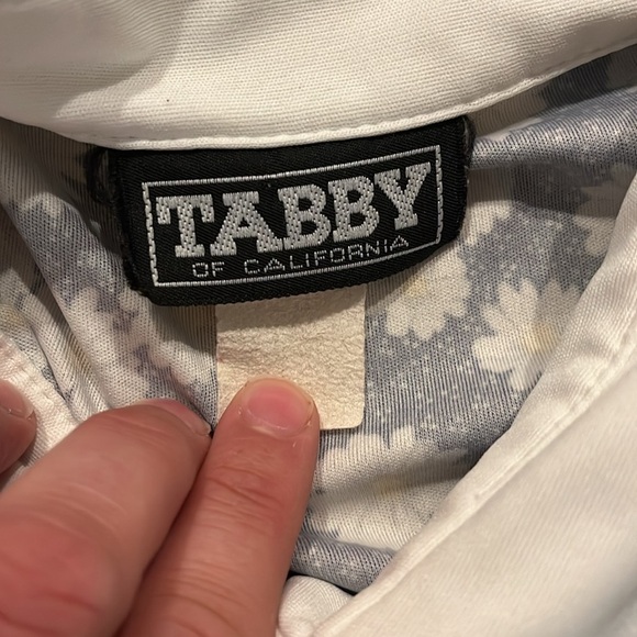 Vintage Tabby California Daisy Print Button Front Elbow Sleeve Collar Dress L - Picture 5 of 8